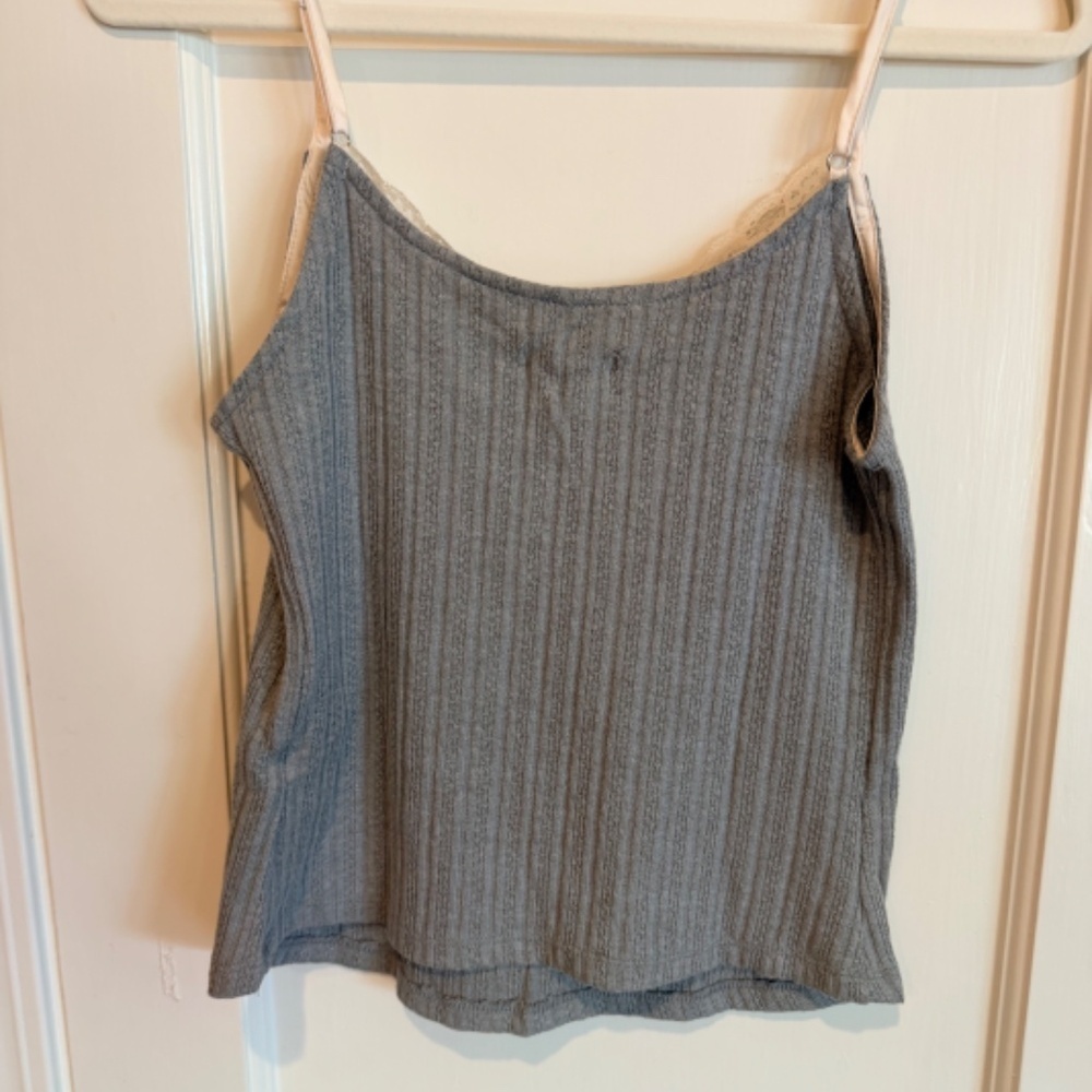 Blu Pepper Cozy Life Knit Camisole, gray size M, L & S available - Picture 4 of 4
